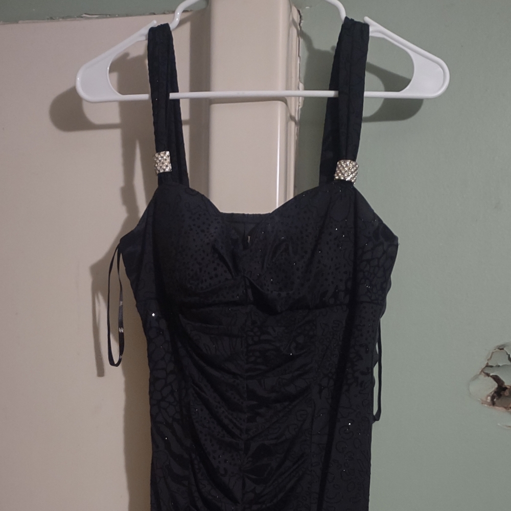 Love black tease sleeveless body can bling mini party dress‎ size 7